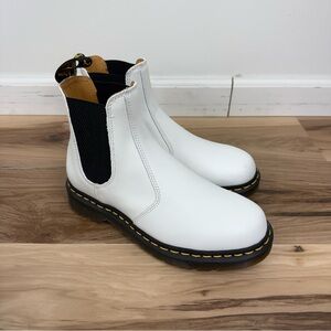 Dr. Martens White Chelsea Boots